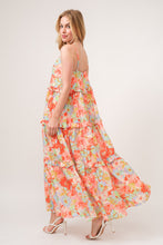 Load image into Gallery viewer, And The Why Floral Ruffled Tiered Maxi Adjustable Strap Cami Dress
