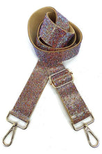 Load image into Gallery viewer, 1.5 Inches Rhinestone Guitar Strap Ti Amo I love you
