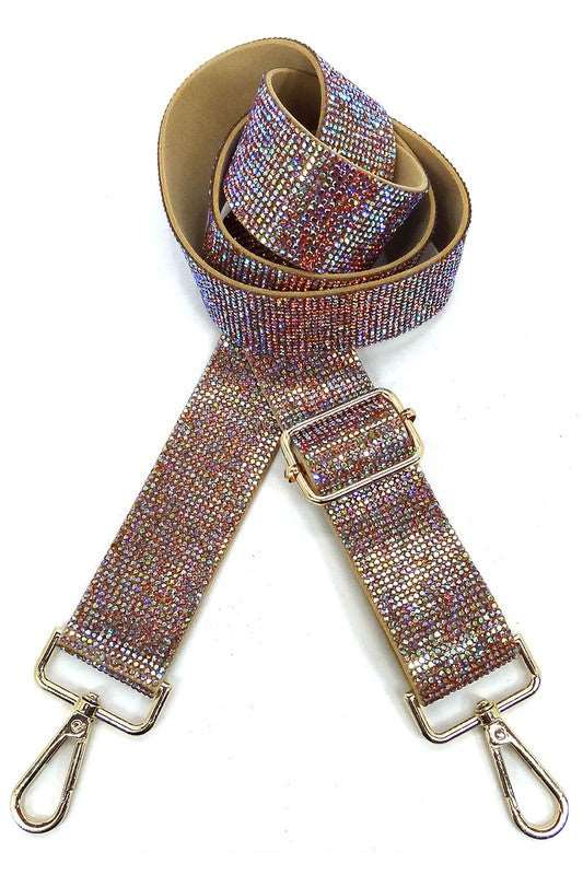 1.5 Inches Rhinestone Guitar Strap Ti Amo I love you