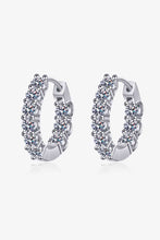 Load image into Gallery viewer, 1.8 Carat Moissanite Hoop Earrings Ti Amo I love you
