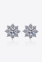 Load image into Gallery viewer, 1 Carat Moissanite 925 Sterling Silver Flower Earring Ti Amo I love you
