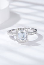 Load image into Gallery viewer, 1 Carat Moissanite 925 Sterling Silver Halo Ring Ti Amo I love you
