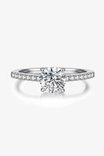 Load image into Gallery viewer, 1 Carat Moissanite 925 Sterling Silver Side Stone Ring Ti Amo I love you
