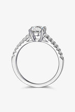 Load image into Gallery viewer, 1 Carat Moissanite 925 Sterling Silver Side Stone Ring Ti Amo I love you
