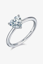 Load image into Gallery viewer, 1 Carat Moissanite 925 Sterling Silver Solitaire Ring Ti Amo I love you
