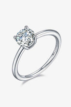 Load image into Gallery viewer, 1 Carat Moissanite 925 Sterling Silver Solitaire Ring Ti Amo I love you
