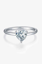 Load image into Gallery viewer, 1 Carat Moissanite 925 Sterling Silver Solitaire Ring Ti Amo I love you
