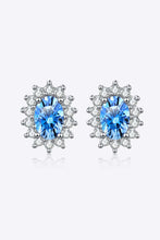 Load image into Gallery viewer, 1 Carat Moissanite 925 Sterling Silver Stud Earrings Ti Amo I love you
