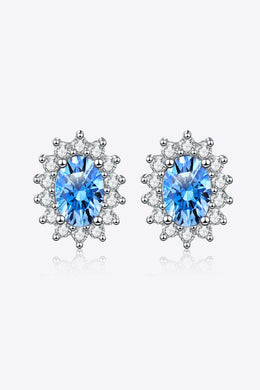 1 Carat Moissanite 925 Sterling Silver Stud Earrings Ti Amo I love you