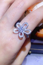 Load image into Gallery viewer, 1 Carat Moissanite Flower-Shape Open Ring Ti Amo I love you
