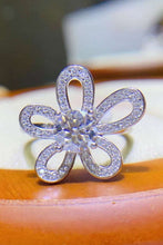 Load image into Gallery viewer, 1 Carat Moissanite Flower-Shape Open Ring Ti Amo I love you
