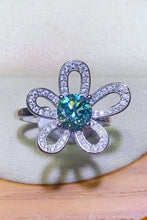 Load image into Gallery viewer, 1 Carat Moissanite Flower Shape Open Ring Ti Amo I love you
