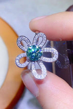 Load image into Gallery viewer, 1 Carat Moissanite Flower Shape Open Ring Ti Amo I love you
