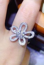 Load image into Gallery viewer, 1 Carat Moissanite Flower-Shape Open Ring Ti Amo I love you
