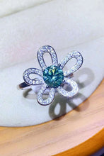 Load image into Gallery viewer, 1 Carat Moissanite Flower Shape Open Ring Ti Amo I love you
