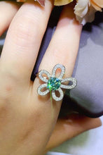 Load image into Gallery viewer, 1 Carat Moissanite Flower Shape Open Ring Ti Amo I love you
