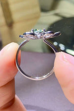 Load image into Gallery viewer, 1 Carat Moissanite Flower Shape Open Ring Ti Amo I love you
