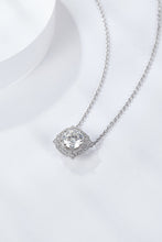 Load image into Gallery viewer, 1 Carat Moissanite Flower Shape Pendant Chain Necklace Ti Amo I love you
