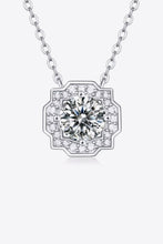 Load image into Gallery viewer, 1 Carat Moissanite Flower Shape Pendant Chain Necklace Ti Amo I love you
