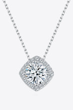 Load image into Gallery viewer, 1 Carat Moissanite Geometric Pendant Necklace Ti Amo I love you
