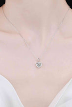 Load image into Gallery viewer, 1 Carat Moissanite Heart Pendant Chain Necklace Ti Amo I love you
