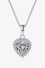 Load image into Gallery viewer, 1 Carat Moissanite Heart Pendant Chain Necklace Ti Amo I love you
