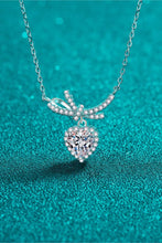 Load image into Gallery viewer, 1 Carat Moissanite Heart Pendant Necklace Ti Amo I love you
