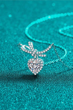 Load image into Gallery viewer, 1 Carat Moissanite Heart Pendant Necklace Ti Amo I love you
