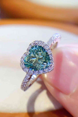 1-Carat Moissanite Heart Ring Ti Amo I love you