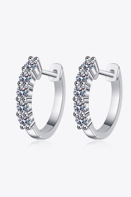 1 Carat Moissanite Hoop Earrings Ti Amo I love you