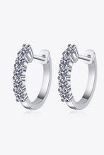 Load image into Gallery viewer, 1 Carat Moissanite Hoop Earrings Ti Amo I love you
