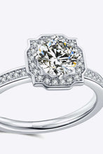 Load image into Gallery viewer, 1 Carat Moissanite Platinum-Plated Ring Ti Amo I love you
