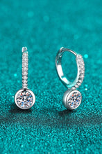 Load image into Gallery viewer, 1 Carat Moissanite Rhodium-Plated Drop Earrings Ti Amo I love you
