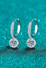 Load image into Gallery viewer, 1 Carat Moissanite Rhodium-Plated Drop Earrings Ti Amo I love you
