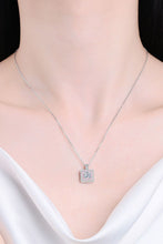 Load image into Gallery viewer, 1 Carat Moissanite Square Pendant Chain Necklace Ti Amo I love you
