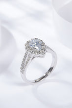 Load image into Gallery viewer, 1 Carat Moissanite Teardrop Split Shank Ring Ti Amo I love you
