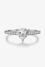 Load image into Gallery viewer, 1 Carat Moissanite Triangle 925 Sterling Silver Ring Ti Amo I love you
