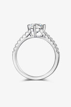 Load image into Gallery viewer, 1 Carat Moissanite Triangle 925 Sterling Silver Ring Ti Amo I love you
