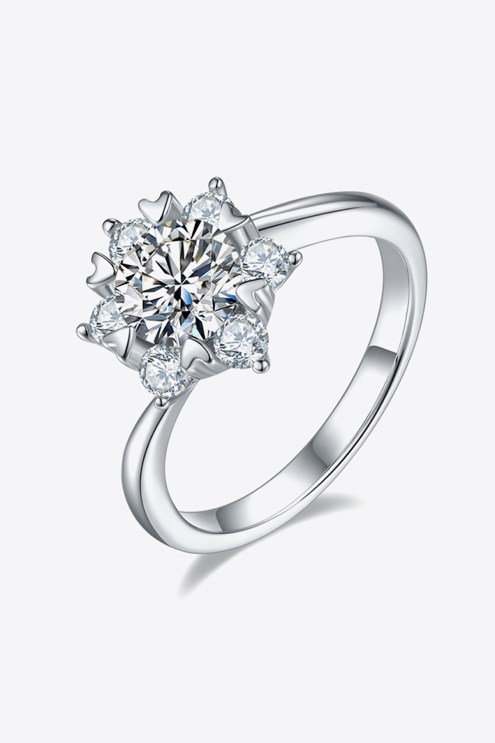 1 Carat Moissanite Zircon Ring Ti Amo I love you