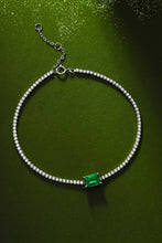 Load image into Gallery viewer, 1 Carat Oval Lab-Grown Emerald Bracelet Ti Amo I love you
