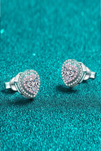 Load image into Gallery viewer, 1 Carat tdw - Moissanite Heart-Shaped Stud Earrings Ti Amo I love you
