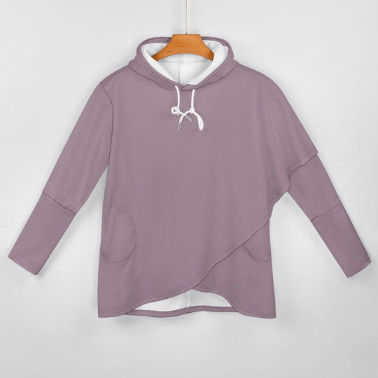 10 Colors - Ti Amo I love you - Exclusive Brand - Asymmetrical - Medium Length Slim Hooded Sweatshirt Ti Amo I love you