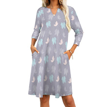 Load image into Gallery viewer, 10 Patterns -Ti Amo I love you - Exclusive Brand - 7-Point Long Sleeved Dress Ti Amo I love you
