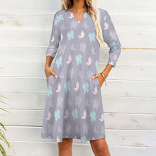 Load image into Gallery viewer, 10 Patterns -Ti Amo I love you - Exclusive Brand - 7-Point Long Sleeved Dress Ti Amo I love you
