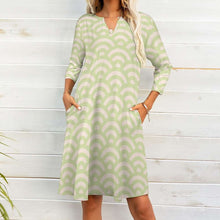 Load image into Gallery viewer, 10 Patterns -Ti Amo I love you - Exclusive Brand - 7-Point Long Sleeved Dress Ti Amo I love you
