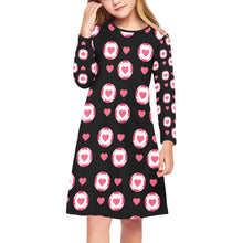 Load image into Gallery viewer, 10 Patterns - Ti Amo I love you - Exclusive Brand - Girls&#39; Long Sleeve Dress Ti Amo I love you
