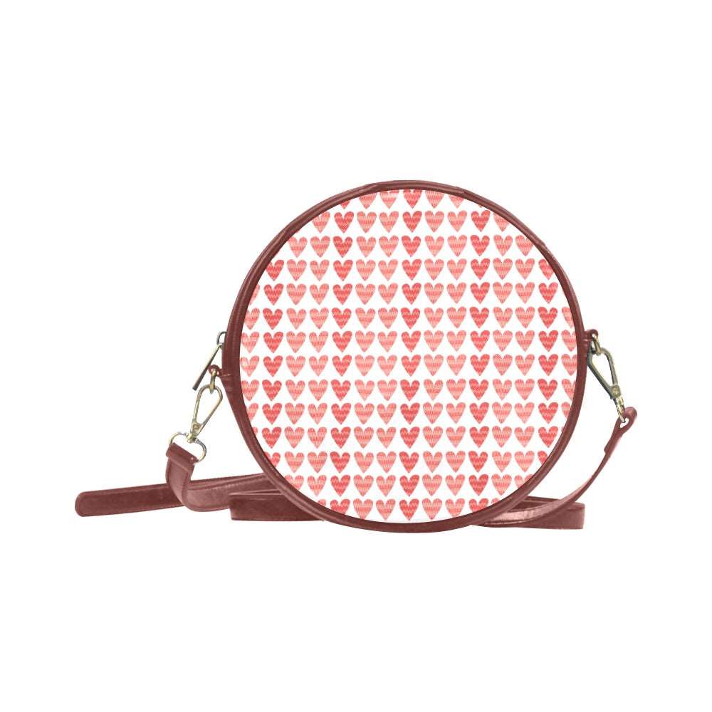 10 Patterns - Ti Amo I love you Exclusive Brand  - Round Messenger Bag Ti Amo I love you