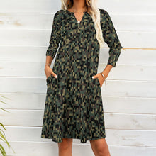 Load image into Gallery viewer, 10 Styles - Ti Amo I love you - Exclusive Brand - Geometic / Camouflage - 7-point Sleeve Dress Ti Amo I love you
