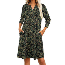 Load image into Gallery viewer, 10 Styles - Ti Amo I love you - Exclusive Brand - Geometic / Camouflage - 7-point Sleeve Dress Ti Amo I love you
