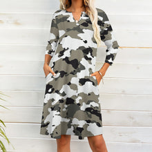 Load image into Gallery viewer, 10 Styles - Ti Amo I love you - Exclusive Brand - Geometic / Camouflage - 7-point Sleeve Dress Ti Amo I love you
